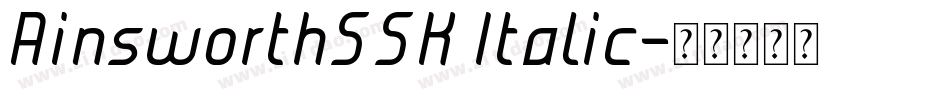 AinsworthSSK Italic字体转换